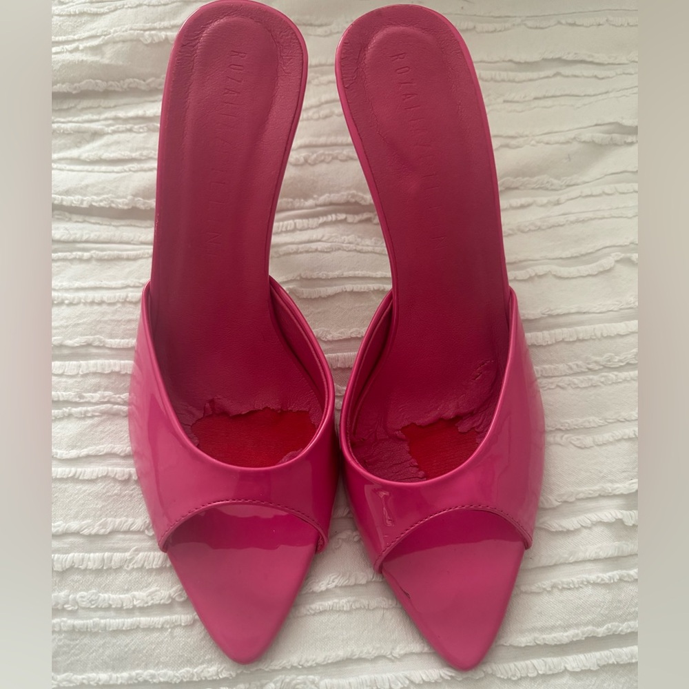 Barbie pink heel slip ons